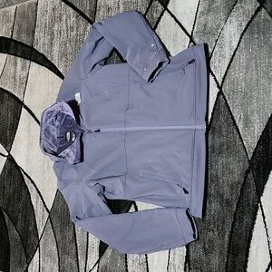 NORTH FACE EMBROIDERED LOGO SOFT SHELL FLEECE LINED FULL-ZIP JACKET